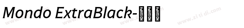 Mondo ExtraBlack字体转换